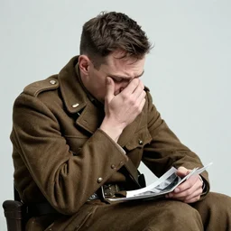 david mitchell world war two suffering from shell shock, disturbing photograph