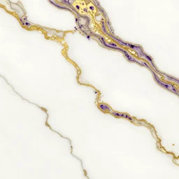 calacatta marble texture with gold and purple flakes, tileable high quality 8k game asset