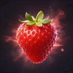 exploding strawberry, artstation