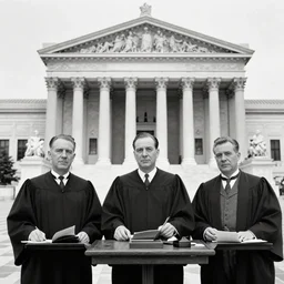 supreme court photograph from the 1 9 5 0 s, but it is the marx brothers and the three stooges as judges