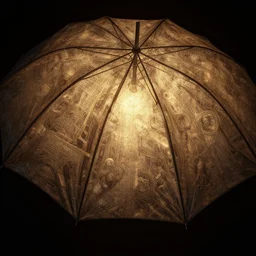 lamp that is an umbrella, very detailed texture, realistic shaded lighting, art style by ilya kuvshinov, katsuhiro, artgerm, jeremy lipkin, michael garmash, nixeu, unreal engine 5, radiant light, intricate environment