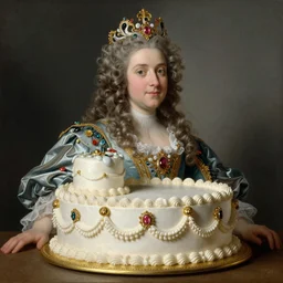 baroque rococo painting 🪬 portrait by Greg Hildebrandt high detail elaborate fancy cake