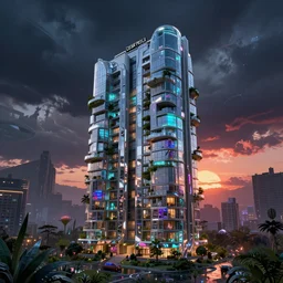a beautiful detailed rendering of city basement suite nature by cesar pelli, gem bioshock meadow sunset made of glass biopunk tron nightvision mercury neon noir vaporwave magic realism crystal cgsociety stormy at night atlantis san andreas nature scumm bar darkacademia cosmic wilderness, archdaily, wallpaper, highly detailed, trending on artstation.