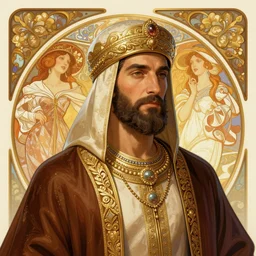 A full portrait of an ancient Persian traveling merchant intricate, elegant, highly detailed, digital painting, artstation, concept art, smooth, sharp focus, illustration, art by Krenz Cushart and Artem Demura and alphonse mucha