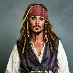 Jack Sparrow awkward high school yearbook photo trending on artstation