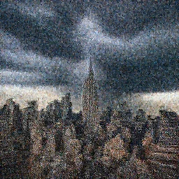 new york city underneath a bad thunder storm, highly detailed, mega detailed,
