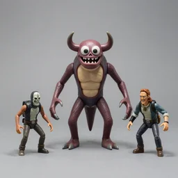 the binding of isaac monster, action toy, studio photograph, grey background, by mark ryden and neill blomkamp