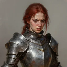 half - length portrait of an angry female knight. wrath, revenge, tears, emotions. fantasy, digital painting, hd, detailed.