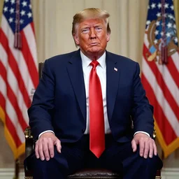 George Washington sitting on Donald Trump