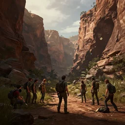 photo the last of us part 2 canyon : 5 4 k rtx hdr volume light concept studio matte painting environment digital illustration artstation by thomas blackshear and lawren, harris eve, ventrue sherree, magali villeneuve, jeremy lipkin, rob rey, christophe vacher, by eytan zana, florent lebrun and robby johnson