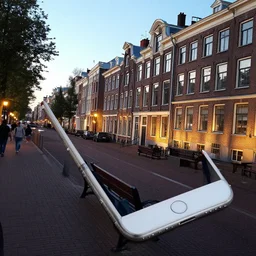a iphone 6 photo of typical russian city yard at evening, dutch angle,