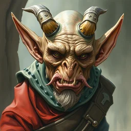 a goblin. highly detailed, digital painting, watercolor, soviet realism, engraving, artstation, concept art, smooth, sharp focus, vivid grunge, manga, illustration, unreal engine 5, 8 k, art by bilibin and kuvshinov and malevich and mucha
