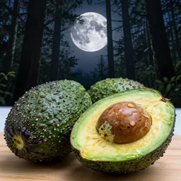 nikocado avocado mukbang in the woods under the full moon