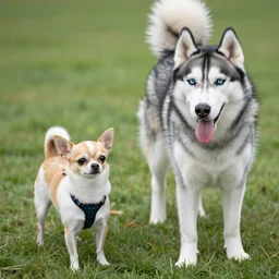 a crossing between a chihuahua and a husky
