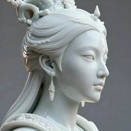 complex 3 d render, hyper detailed, ultrasharp, digital art of a beautiful cyber queen portrait with a porcelain profile face, natural soft rim light, headdress made of corals, daisies, colorful vapor, expensive red fabric, cyberpunk metallic brackets, ferra white mecha, by alexander mcqueen, octane highly render, 4 k, ultra hd