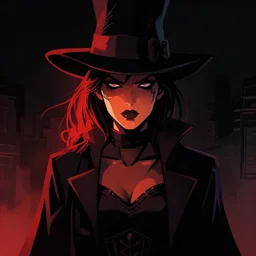 cell shaded, portrait of a woman magician, dark background, dramatic bold lighting, solid colors and blacks, thick lines, dark shadows, sharp edges, artstation, photoshop, trending, grunge, high contrast, comic, graphic novel, dark background, digital 2 d, artstation, marcin sobon, city of mist