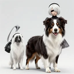 australian shepherd with 2 b in nier automata