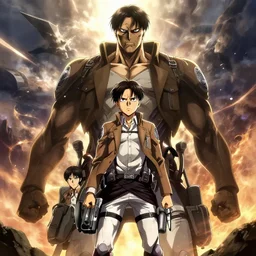 Jerma!!!!!!!!!!!!!!!!!!!!!!!!!!! as the colossal titan, (((attack on titan))), promotional art, Jerma985!!!!!!!!!!!!!!!!!