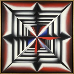religious painting of optical illusion apotheosis by victor vasarely, benoit b. mandelbrot, op art, illusion, 3 d, negative space