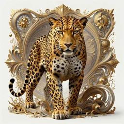 Justice Leopard:: by beeple and James Gilleard and Justin Gerard :: ornate, dynamic, particulate, intricate, elegant, highly detailed, centered, artstation, smooth, sharp focus, octane render, 3