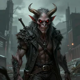the hobgoblin of stillwater, portrait, outlaw demihuman hooligan, urban fantasy digital art, highly detailed, artstation, by greg rutkowski, by james gurney