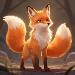 an anthropomorphic fox fursona with a fluffy tail, backlighting, trending on artstation, digital art, furry art, trending on furaffinity, fantasy art, by kawacy, anime art