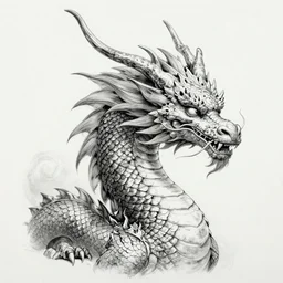 realistic portrait of a beautiful dragon, 1450, ink, ultra realistic, 8k