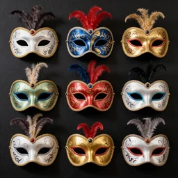 carnival masks by Egon Schiele