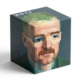 walter white, cubes, voxels