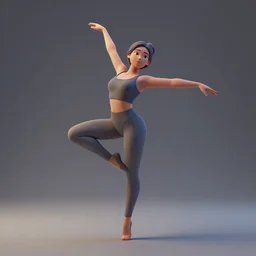 dancing woman, 3 d image, by jim burns, award winning, matte