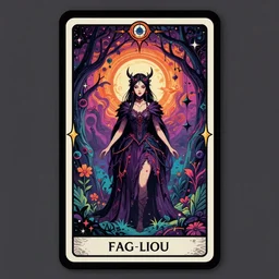 gothic fairy dark fantasy tarot card, perfect symmetry, colorful, dreamlike, brian froud, 8 k, trending on artstation, artgerm, modern, intricate,
