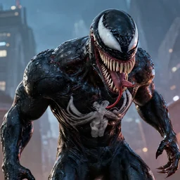 Mackenzie Gray as Eddie Brock from Venom (2018), 4k, insanely detailed, fangs
