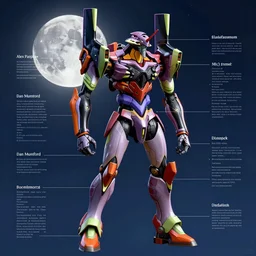 vitruvian mecha, isometric concept gundam macross evangelion, illuminated features, ink outlines, detailed hatching, dramatic moonlit lighting, diagram specifications notations, by alex pardee, dan mumford, 3 d cg, octane rendered, futuristic, 2 k aesthetic, 4 k, highly saturated colors