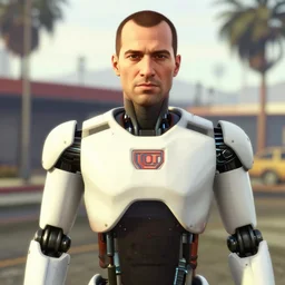 highly detailed portrait of 🤖 in gta v, stephen bliss, unreal engine, fantasy art by greg rutkowski, loish, rhads, ferdinand knab, makoto shinkai and lois van baarle, ilya kuvshinov, rossdraws, tom bagshaw, global illumination, radiant light, detailed and intricate environment