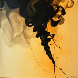 transparent acrylic brush strokes, abstract, transparent lines, award winning painting, black smoke, color droplets, artwork by chiara bautista and beksinski and norman rockwell and greg rutkowski, tom bagshaw weta studio, and lucasfilm