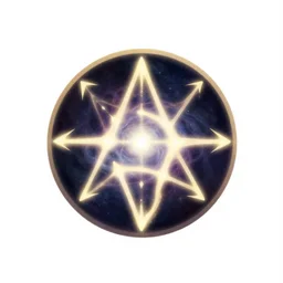 Glowing Cosmic Nebula Sigil of Creative Apotheosis by Thomas Kinkaid. Circular. Occult. Fantasy.