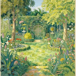 a beautiful insanely detailed concept art of a garden, by edmund dulac, by moebius, by greg rutkowski
