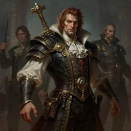 a painting victorian man from hell by piotr jablonski, anato finnstark, greg rutkowski, character design, trending on artstation, highly detailed, photorealisitc, ambient lighting, 4 k, unreal engine, league of legends wallpapers