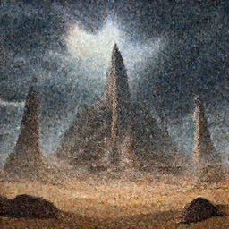 an epic colossal scene in a forgotten ancient city of demigods from the exoplanet Gliese 581c on a harsh alien desert day under UV sun, by Nathan Dane Clarke, by Bruce Pennington, masterpiece, cinematic composition, aesthetic, dynamic, beautiful, detailed, beautiful lighting, stormy weather, thunder, dark clouds, heavy rain, 8K, no frames, rtx on