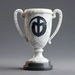 a marble trophy of discord logo, octane render, 3 d render