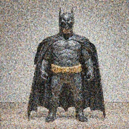 an sculpture by Jeff Koons about Batman