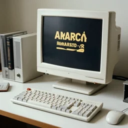 photo of a computer on a desk ( 1 9 7 0 ). realistic, highly - detailed, award - winning, sharp focus
