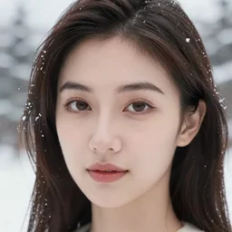 a gorgeous female photo, professionally retouched, soft lighting, realistic, smooth face, [ [ half body shot ] ], perfect eyes, wide angle, sharp focus on eyes, 8 k high definition, insanely detailed, intricate, elegant, art by artgerm, snowy winter
