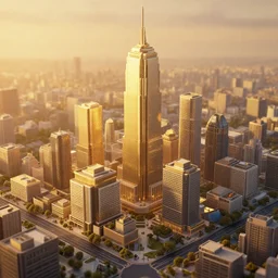 isometric cybercity, golden hour by tyler edlin and petros afshar and christopher balaskas and marius borgeaud and kiliain eng, global illumination, ambient occlusion, 3 0 mm, well proportioned, highly detailed, rule of thirds