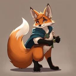 a pretty medieval anthropomorphic fox with a fluffy tail, comic art, trending on furaffinity, cartoon, kawaii, backlighting, furry art!!!, cool shading, concept art