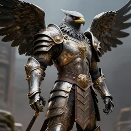 warrior with falcon armour, highly detailed, 4k, HDR,