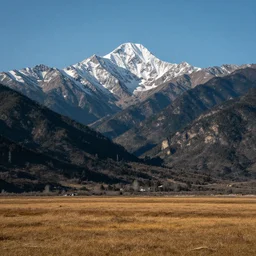 highly detailed photo of mountains and open field, hyper realistic, concept art, 8 k detail post - processing