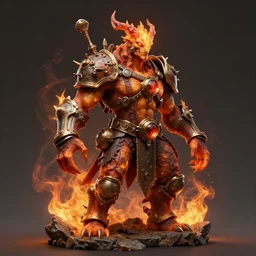 fire elemental, rocky, humanoid, steampunk, high fantasy, highly detailed, sharp focus, high fantasy, by rossdraws