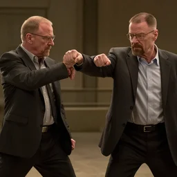 Saul Goodman punching Walter White