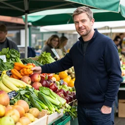 Jamie carragher's fruit and veg stall on Deptford market